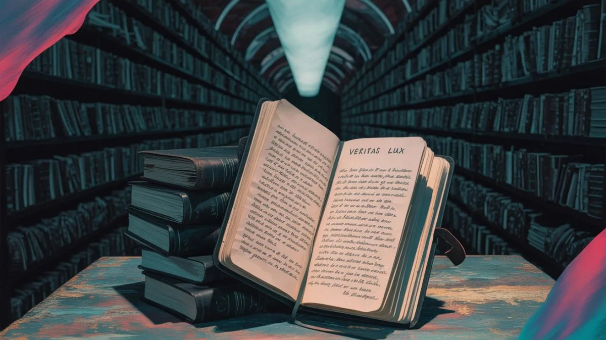 Illustration d’un bureau et de carnets dans la pénombre